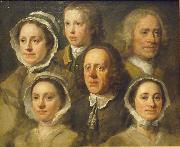 William Hogarth Heads of Six of Hogarth's Servants oil